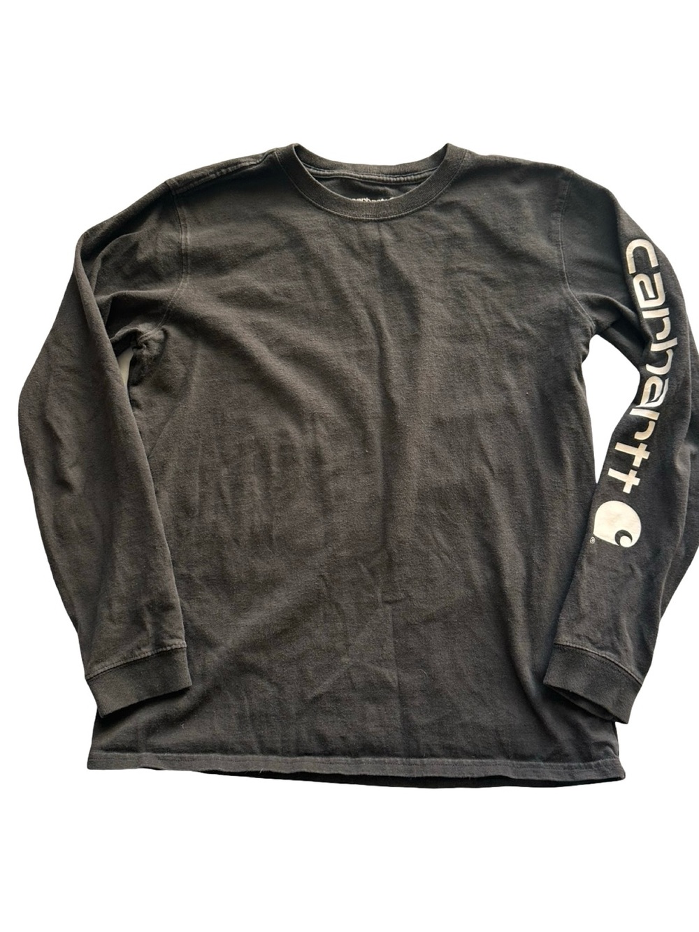 Carhartt Long Sleeve Crew Tee with Sleeve Logo - Black